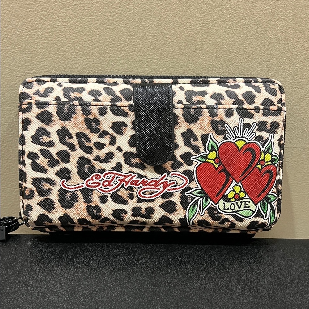 Ed Hardy | Leopard Print Wallet/Wristlet